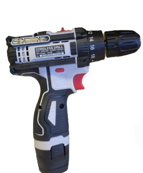 دریل شارژی ۱۲ ولت دو باطری با لوازم رونیوا مدل RV-1200
