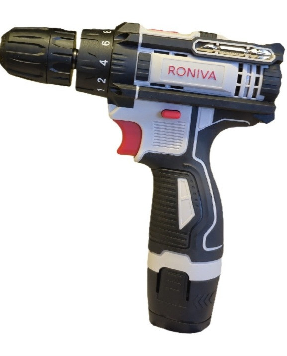دریل شارژی ۱۲ ولت دو باطری با لوازم رونیوا مدل RV-1200