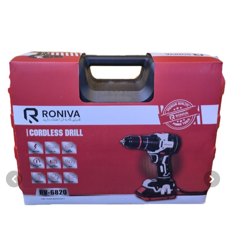 دریل شارژی براشلس چکشی ۲۱ ولت رونیوا مدل RV-6820