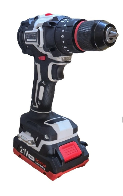 دریل شارژی براشلس چکشی ۲۱ ولت رونیوا مدل RV-6820
