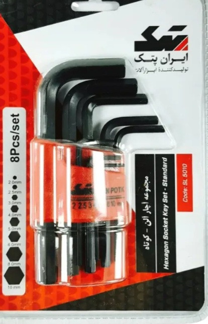 آچار آلن ایران پتک مدل SL 5110 مجموعه 8 عددی
