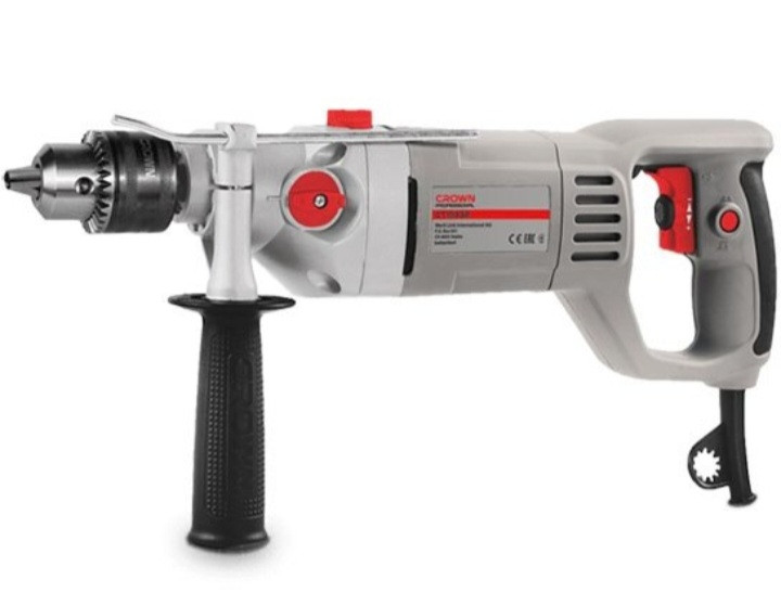دریل گیربکسی ۱۶ میلی متر ۱۰۵۰ وات سه نظام آچاری کرون CT10032