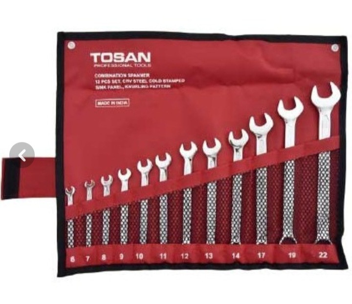 ست آچار یکسر تخت و رینگی توسن مدل TL101-S12