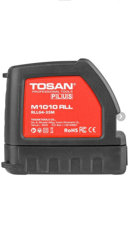 تراز لیزری دو خط قرمز توسن مدل M1010 RLL