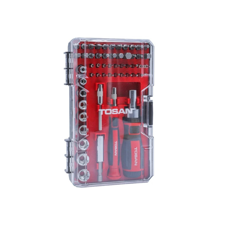 پیچ گوشتی معمولی،ساعتی و بکس توسن مدل T4820K بسته 55 عددی