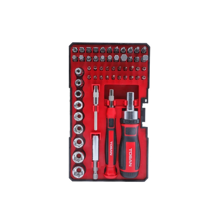 پیچ گوشتی معمولی،ساعتی و بکس توسن مدل T4820K بسته 55 عددی